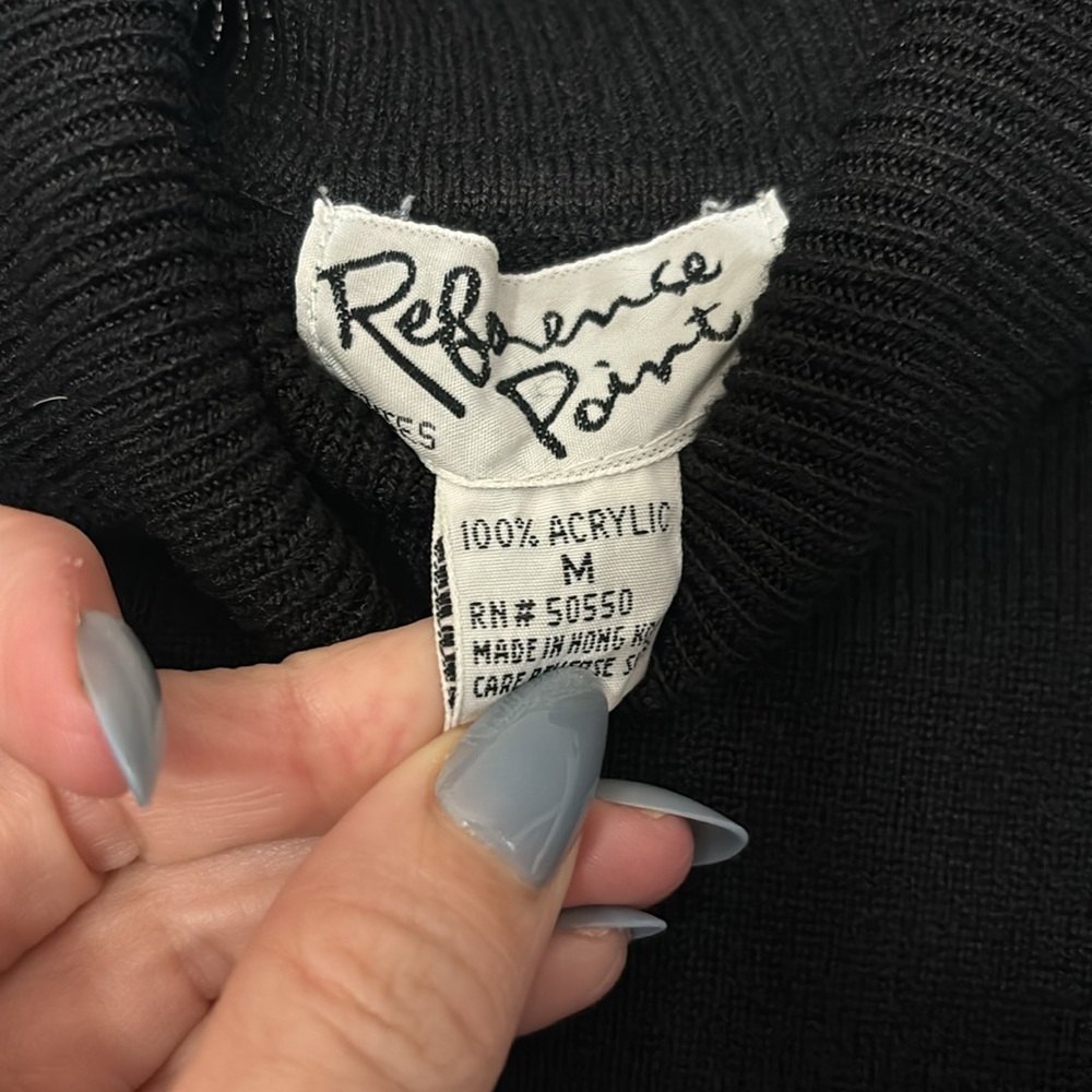 Reference Point Black Turtleneck Ribbed - image 2